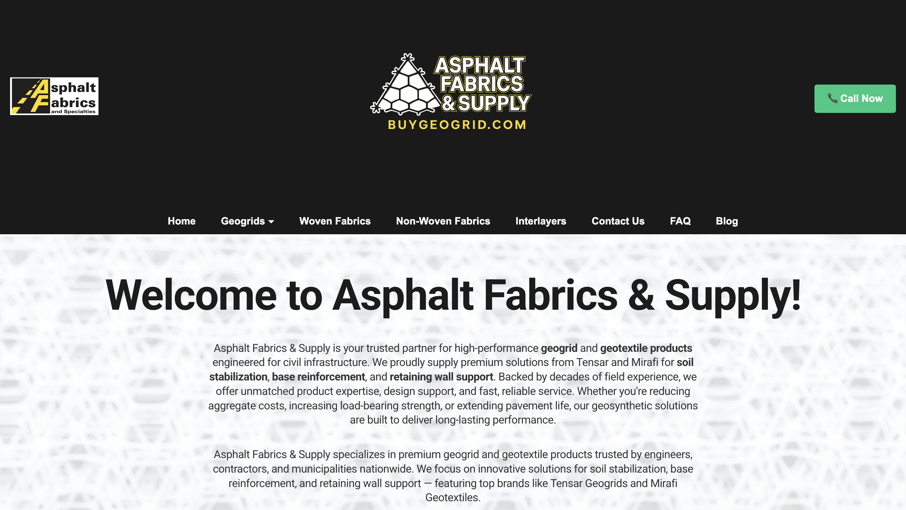 BuyGeogrid ecommerce storefront