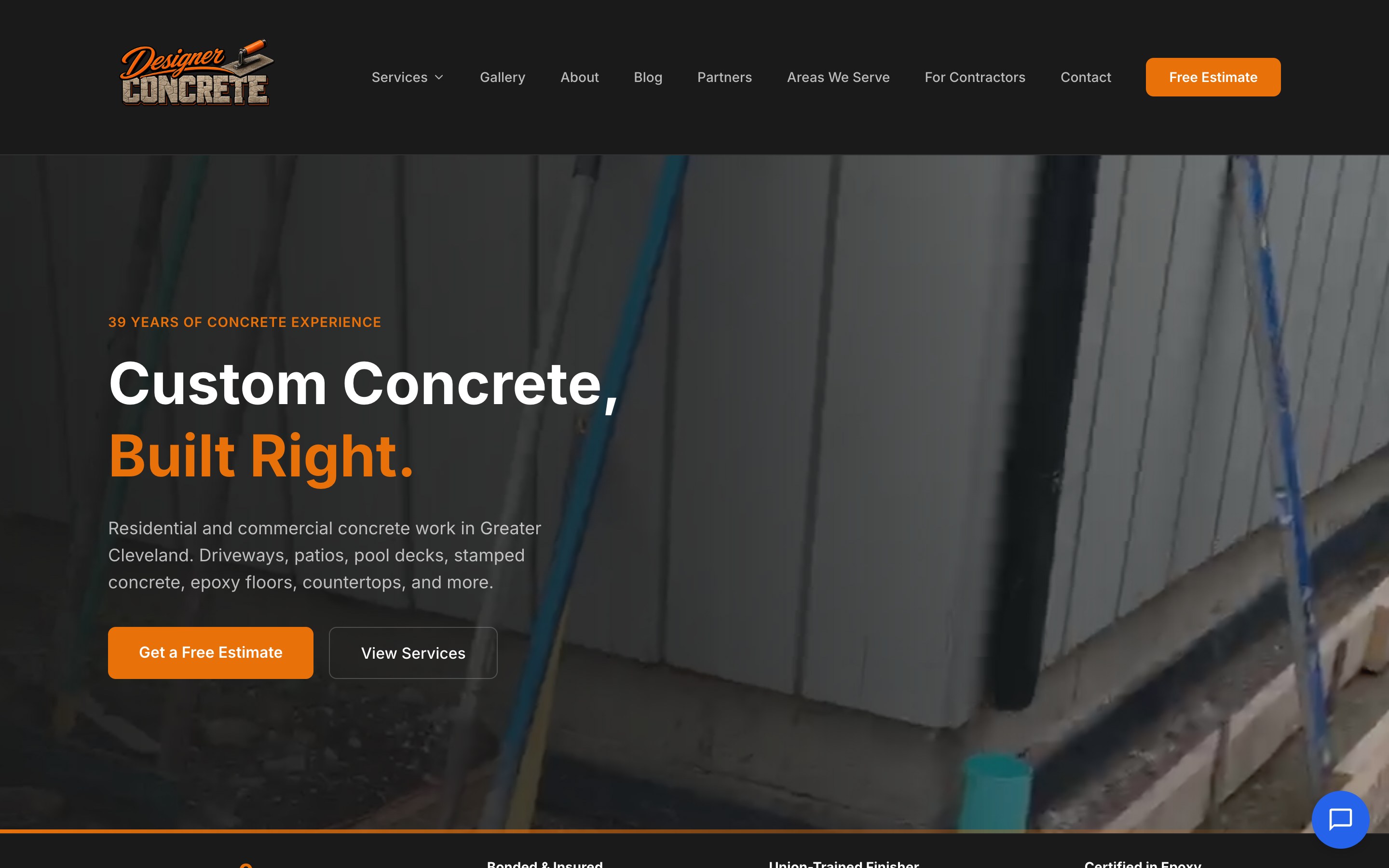 Designer Concrete website