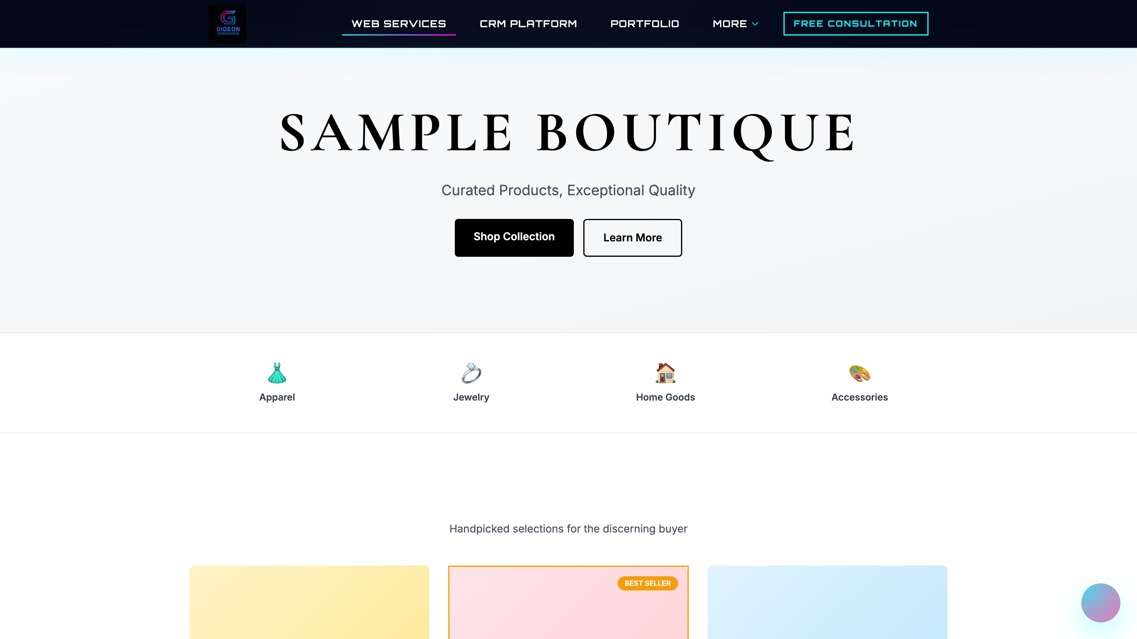E-commerce shop website demo