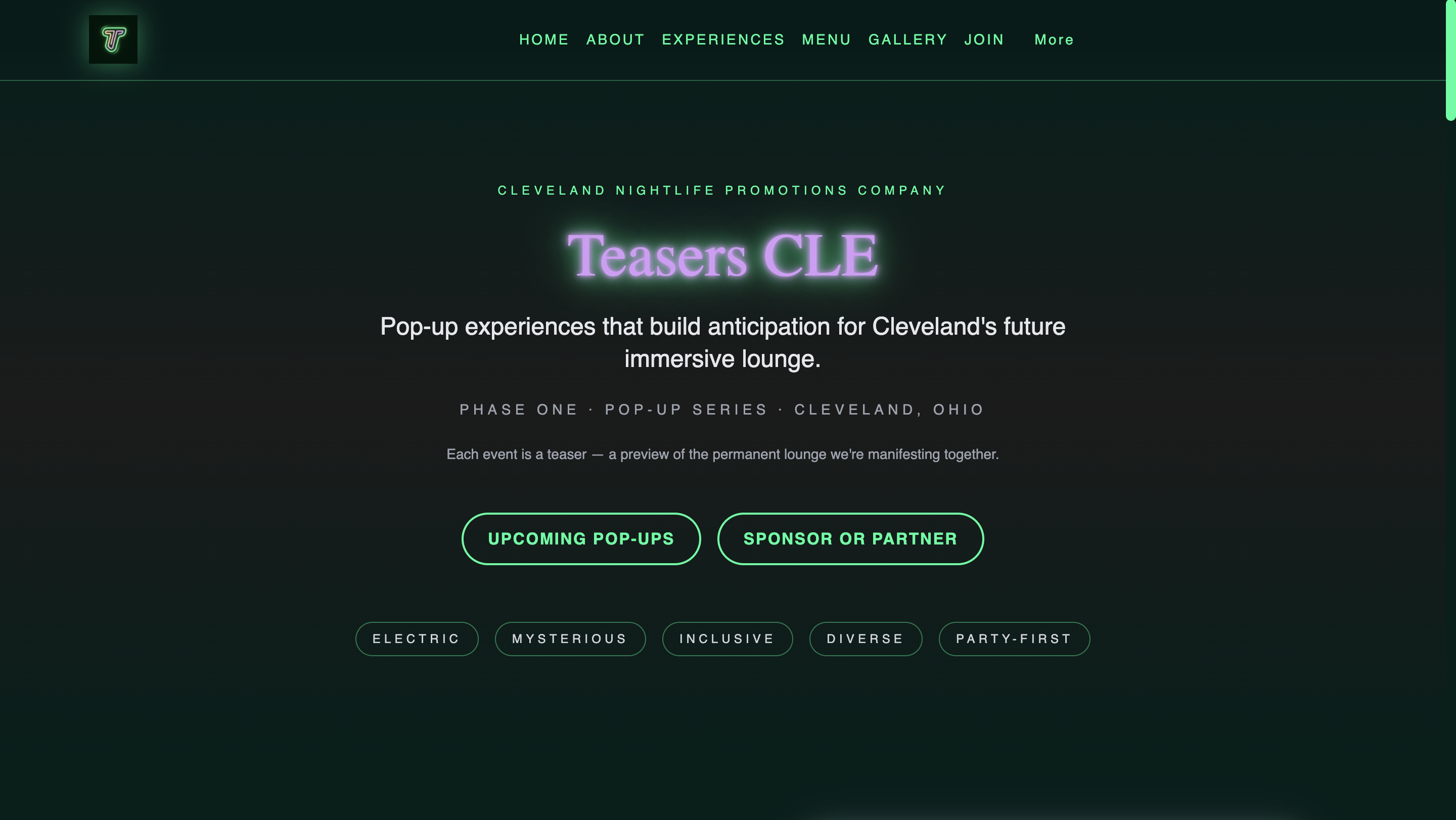 Teasers CLE entertainment venue